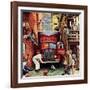 "Road Block", July 9,1949-Norman Rockwell-Framed Giclee Print