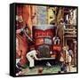 "Road Block", July 9,1949-Norman Rockwell-Framed Stretched Canvas