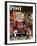 "Road Block" Saturday Evening Post Cover, July 9,1949-Norman Rockwell-Framed Giclee Print