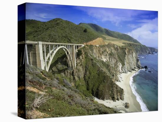 Road Bridge on Highway One Near Big Sur, California, USA-Gavin Hellier-Stretched Canvas