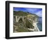 Road Bridge on Highway One Near Big Sur, California, USA-Gavin Hellier-Framed Photographic Print