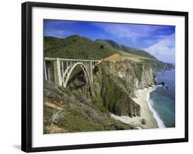 Road Bridge on Highway One Near Big Sur, California, USA-Gavin Hellier-Framed Photographic Print