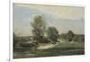 Road by the Water, C.1865?-70 (Oil on Canvas)-Jean Baptiste Camille Corot-Framed Giclee Print