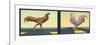 Road Chickens Diptych-James W Johnson-Framed Giclee Print