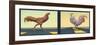 Road Chickens Diptych-James W Johnson-Framed Giclee Print