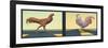 Road Chickens Diptych-James W Johnson-Framed Giclee Print