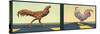 Road Chickens Diptych-James W Johnson-Stretched Canvas