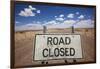 Road Closed Sign in Desert-Paul Souders-Framed Photographic Print