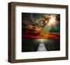 Road Clouds and Blue Sky-null-Framed Art Print
