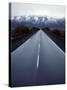 Road Connecting El Calafate with Los Glaciares National Park Through a Windshield in Argentina-null-Stretched Canvas