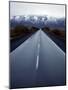 Road Connecting El Calafate with Los Glaciares National Park Through a Windshield in Argentina-null-Mounted Photographic Print