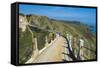 Road Connecting the Narrow Isthmus of Greater and Little Sark, Channel Islands, United Kingdom-Michael Runkel-Framed Stretched Canvas