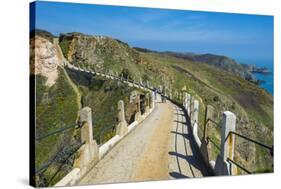 Road Connecting the Narrow Isthmus of Greater and Little Sark, Channel Islands, United Kingdom-Michael Runkel-Stretched Canvas