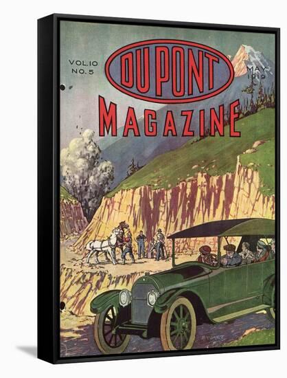 Road Construction, Front Cover of the 'Dupont Magazine', May 1919-American School-Framed Stretched Canvas