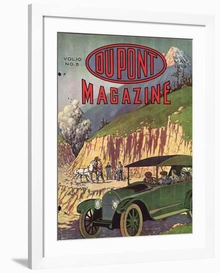 Road Construction, Front Cover of the 'Dupont Magazine', May 1919-American School-Framed Giclee Print