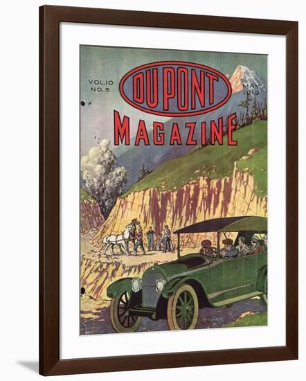 Road Construction, Front Cover of the 'Dupont Magazine', May 1919-American School-Framed Giclee Print