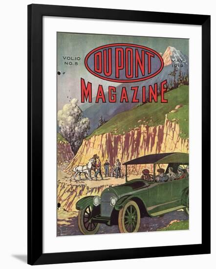 Road Construction, Front Cover of the 'Dupont Magazine', May 1919-American School-Framed Giclee Print