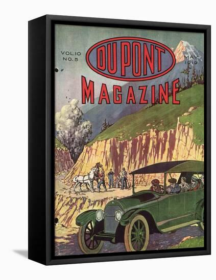 Road Construction, Front Cover of the 'Dupont Magazine', May 1919-American School-Framed Stretched Canvas