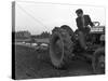 Road Construction Work, Doncaster, South Yorkshire, November 1955-Michael Walters-Stretched Canvas