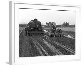 Road Construction Work, Doncaster, South Yorkshire, November 1955-Michael Walters-Framed Photographic Print