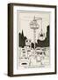 Road Crossing-William Heath Robinson-Framed Art Print