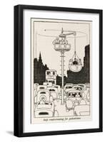 Road Crossing-William Heath Robinson-Framed Art Print