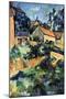 Road Curve in Montgerout-Paul C?zanne-Mounted Art Print