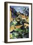 Road Curve In Montgerout-Paul Cézanne-Framed Art Print