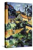 Road Curve In Montgerout-Paul Cézanne-Stretched Canvas