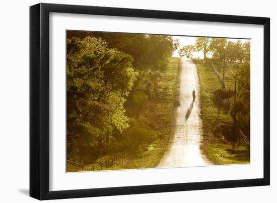 Road Cycling in Texas Hill Country Near Fredericksburg, Texas, Usa-Chuck Haney-Framed Photographic Print