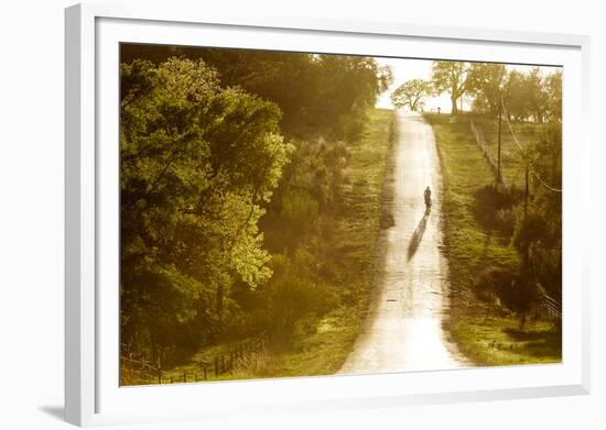 Road Cycling in Texas Hill Country Near Fredericksburg, Texas, Usa-Chuck Haney-Framed Photographic Print