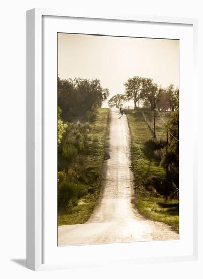 Road Cycling in Texas Hill Country Near Fredericksburg, Texas, Usa-Chuck Haney-Framed Photographic Print