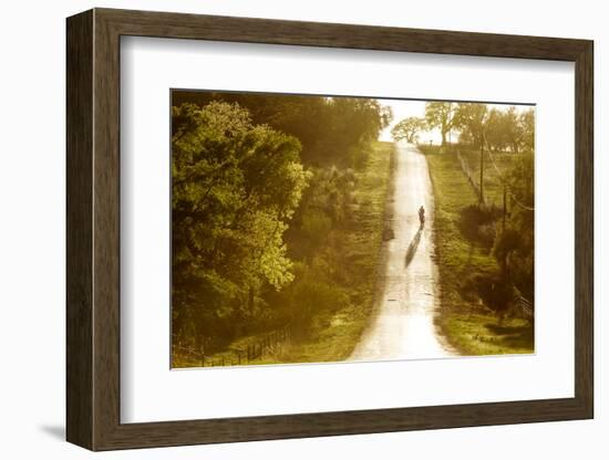 Road Cycling in Texas Hill Country Near Fredericksburg, Texas, Usa-Chuck Haney-Framed Photographic Print