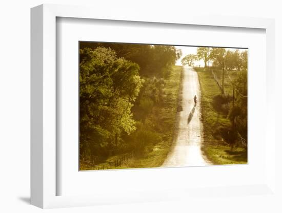 Road Cycling in Texas Hill Country Near Fredericksburg, Texas, Usa-Chuck Haney-Framed Photographic Print