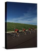 Road Cycling Team in Action-null-Stretched Canvas