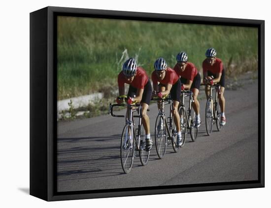 Road Cycling Team in Action-null-Framed Stretched Canvas