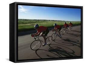 Road Cycling Team in Action-null-Framed Stretched Canvas