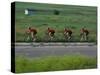 Road Cycling Team in Action-null-Stretched Canvas