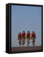 Road Cycling Team in Action-null-Framed Stretched Canvas