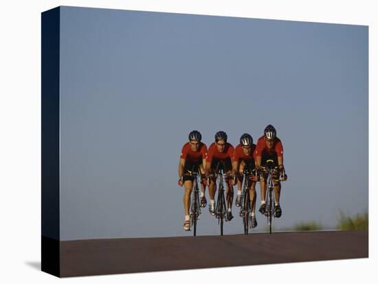 Road Cycling Team in Action-null-Stretched Canvas