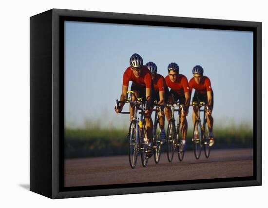 Road Cycling Team in Action-null-Framed Stretched Canvas