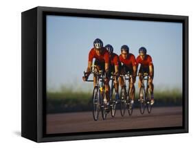 Road Cycling Team in Action-null-Framed Stretched Canvas