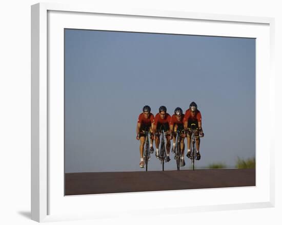 Road Cycling Team in Action-null-Framed Photographic Print