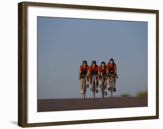 Road Cycling Team in Action-null-Framed Photographic Print