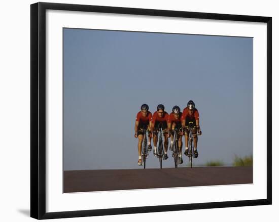 Road Cycling Team in Action-null-Framed Photographic Print