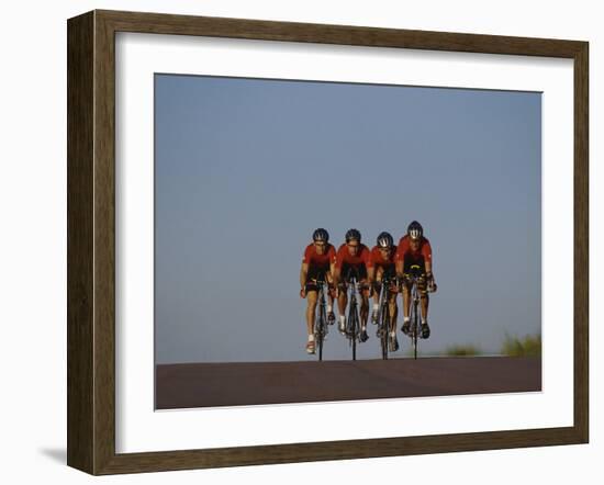 Road Cycling Team in Action-null-Framed Photographic Print