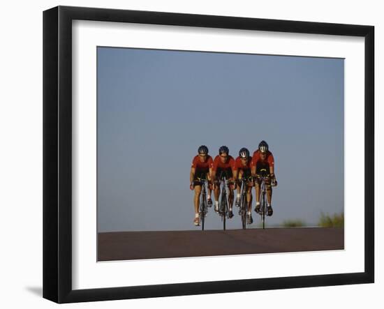 Road Cycling Team in Action-null-Framed Photographic Print