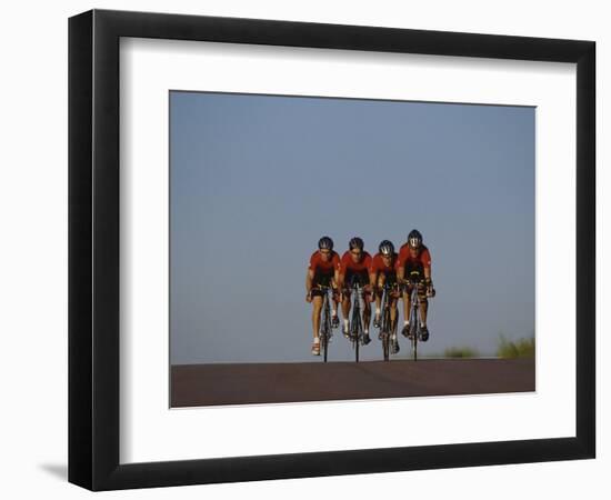 Road Cycling Team in Action-null-Framed Photographic Print