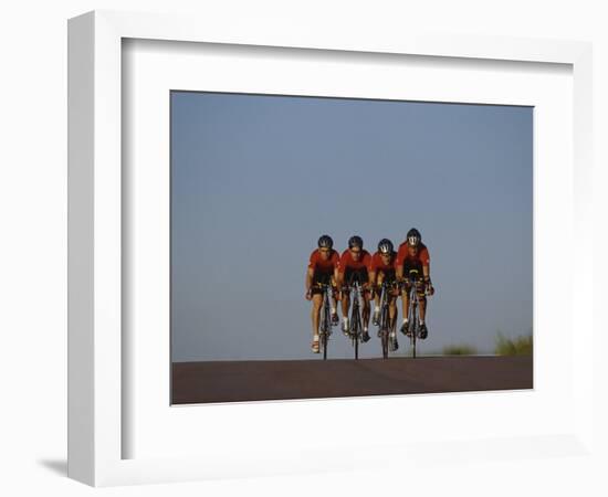 Road Cycling Team in Action-null-Framed Photographic Print