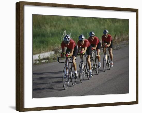 Road Cycling Team in Action-null-Framed Photographic Print